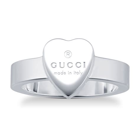 gucci heart logo ring